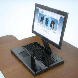 Portable Computer With Adjustable Monitor