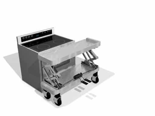 Height-Adjustable Kitchen Cart