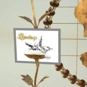 Greeting and Flower Combination