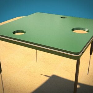 Folding Table with Receiving Apertures