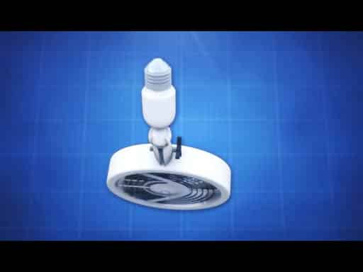 Fan with Light Socket Attachment