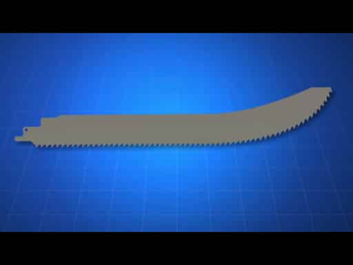 Curved Reciprocating Saw Blade