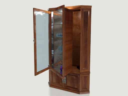 Curio Cabinet with Concealed Gun Rack