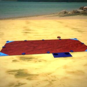 Beach Towel with Anchoring Means