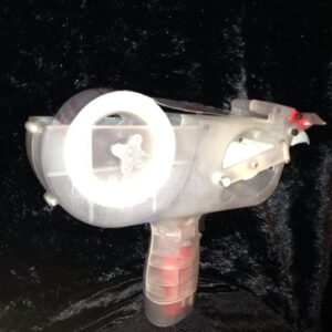 Adhesive Tape Dispenser with Automatic Winding of Releasable Backing