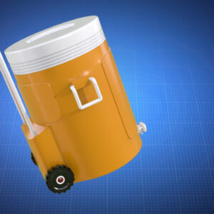 Never Tilt Safety Cooler