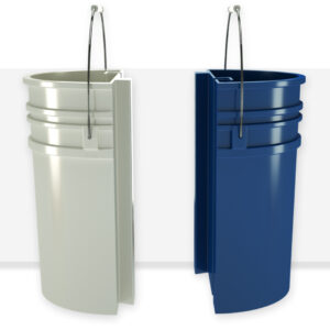 Segmented Bucket with Removable Halves