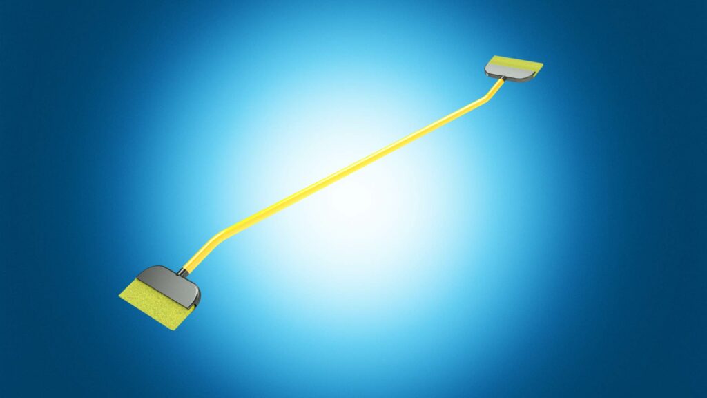 Sponge with Integrated Brush and Handle