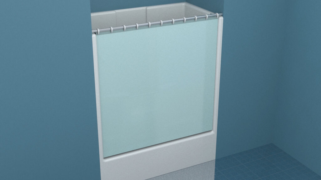 Curved Shower Curtain