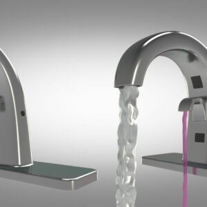 Touchless Water and Liquid Soap Dispensing Faucet